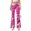 Women's Casual Wide Leg Print Bootcut Pants