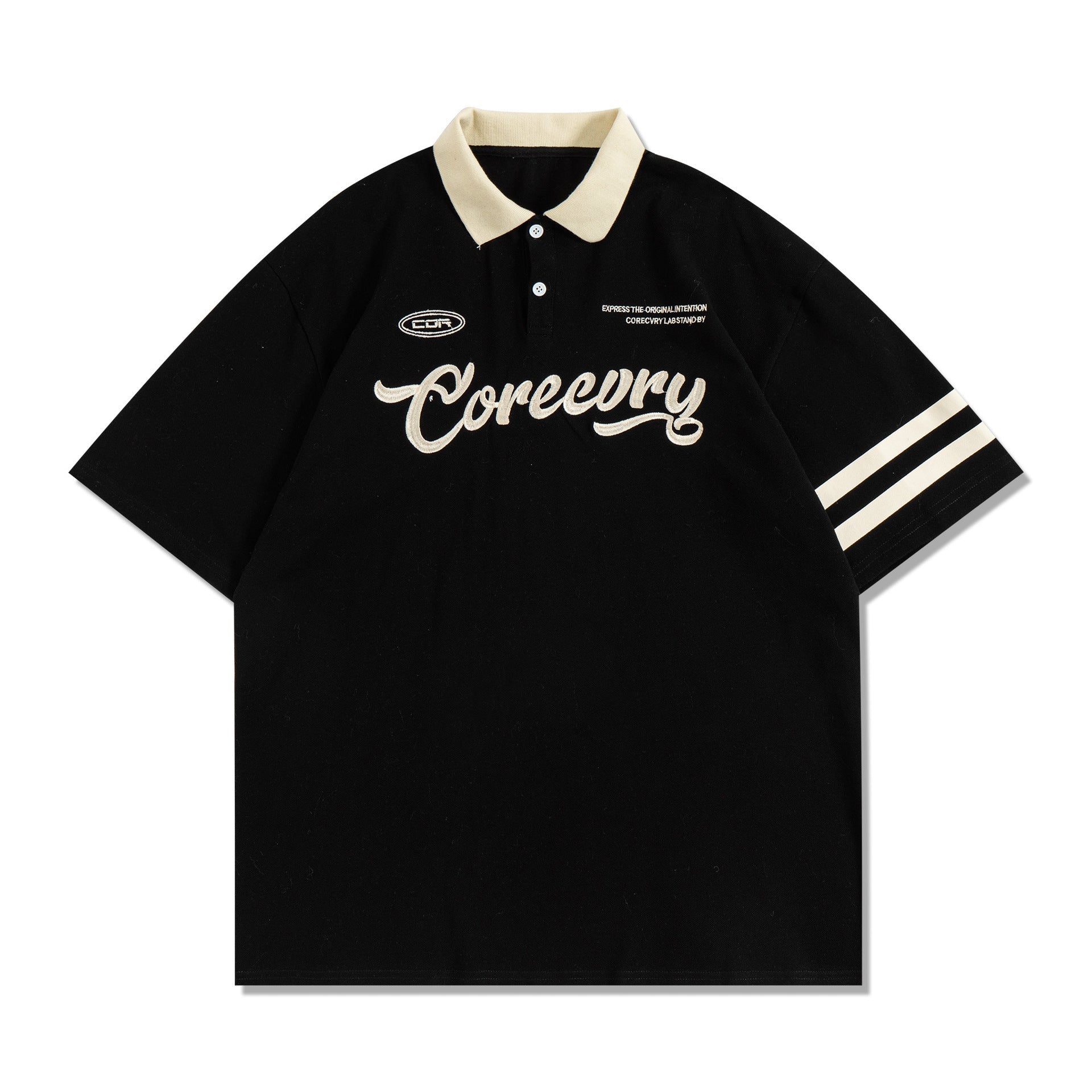 American Retro POLO - Black / L - Baggy