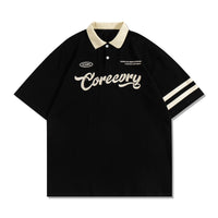 American Retro POLO - Black / L - Baggy