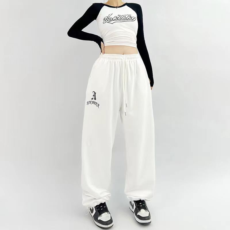 American Style Sports Loose Drawstring Design Sense Niche Hip Hop Pants