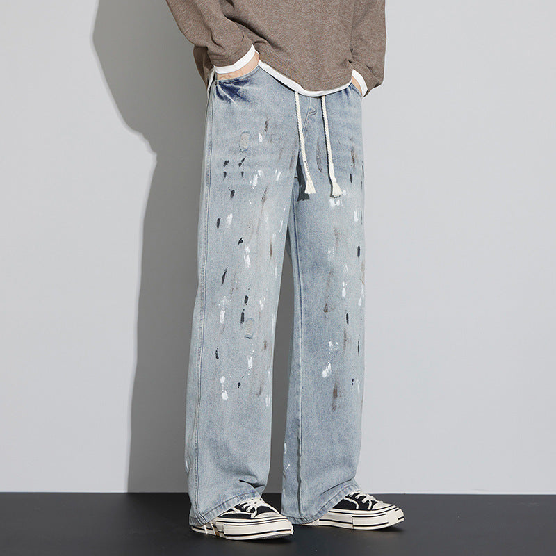 Blue Jeans Men’s Graffiti Retro Pants - Baggy
