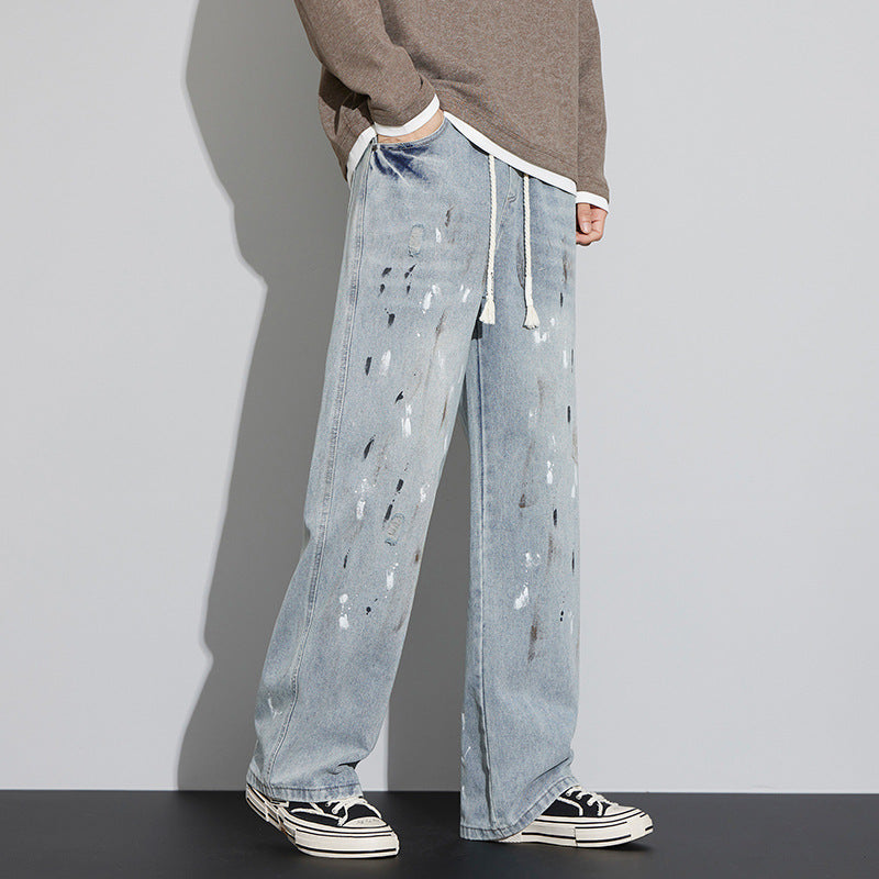 Blue Jeans Men's Graffiti Retro Pants