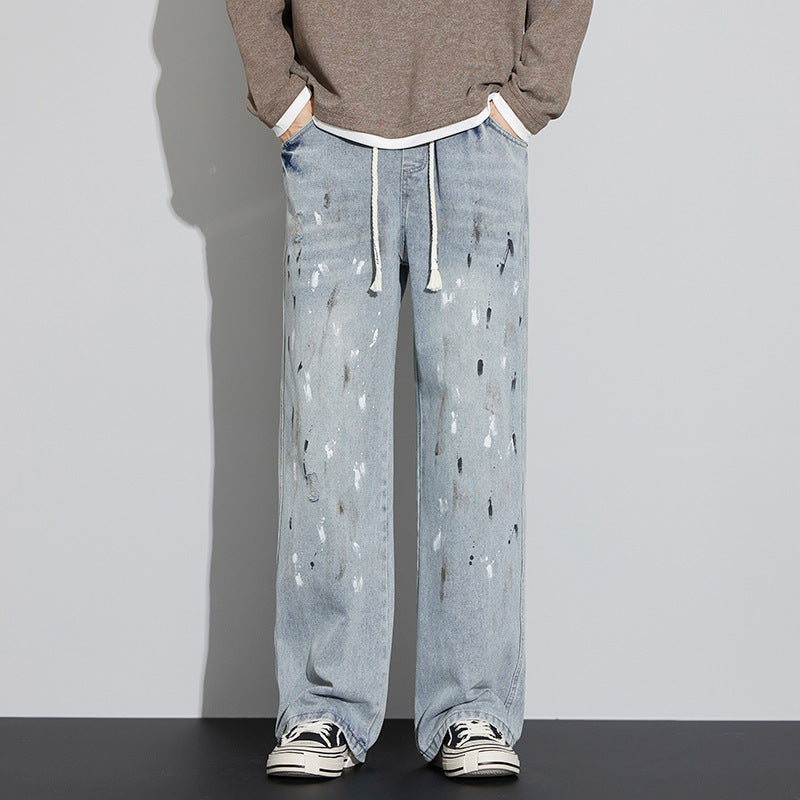 Blue Jeans Men's Graffiti Retro Pants