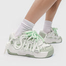 Denim Canvas Bread Shoes Platform Sneakers - Schuhe