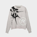 Fashion Round Neck Knitted Sweater - White / L - sweater