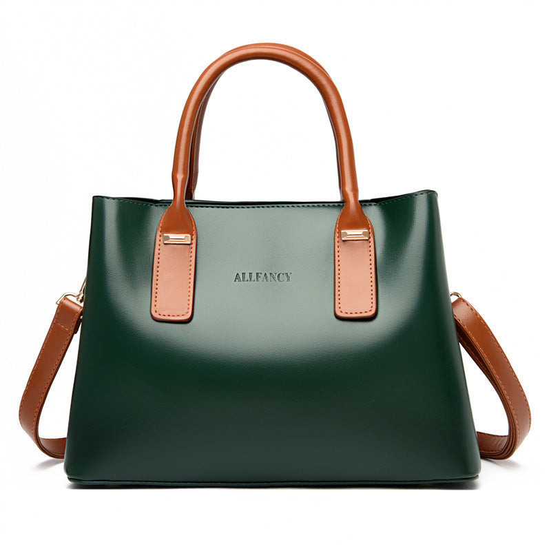 Handbag Soft Leather Large Capacity Versatile Shoulder Crossbody Mom Bag - Taschen Frauen