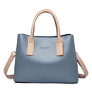 Handbag Soft Leather Large Capacity Versatile Shoulder Crossbody Mom Bag - Blue - Taschen Frauen