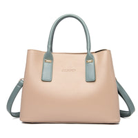 Handbag Soft Leather Large Capacity Versatile Shoulder Crossbody Mom Bag - Khaki - Taschen Frauen