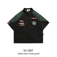 Hip Hop Racing Shirt - Black / L - Baggy