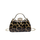 Leopard Print Fashion Retro Crossbody Bag For Women - Brown - Taschen Frauen