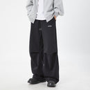 Split Pleated Design Casual Pants Autumn And Winter Embroidery - Baggy