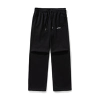 Split Pleated Design Casual Pants Autumn And Winter Embroidery - Black / L - Baggy
