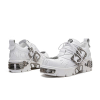 Thick-soled Gold-heavy Muffin Leather Shoes - Schuhe