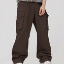 Three-dimensional Pocket Overalls Functional Lace-up Loose Casual Pants - Baggy
