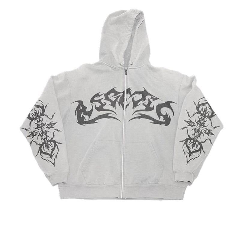 Val Zipper - White / L - Hoodie