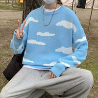 Vintage Blue Sky Sweater - sweater