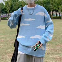 Vintage Blue Sky Sweater - Light Blue / L - sweater