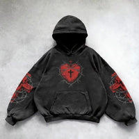 Vintage Skull Hoodie - Style 10 / L - Hoodie