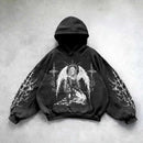 Vintage Skull Hoodie - Style 2 Polyester Fabric / L - Hoodie