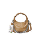Women’s Fashion Pleated Handbag Crossbody - Khaki - Taschen Frauen