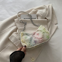 Women’s Versatile Lattice Casual Shoulder Bag - Beige - Taschen Frauen